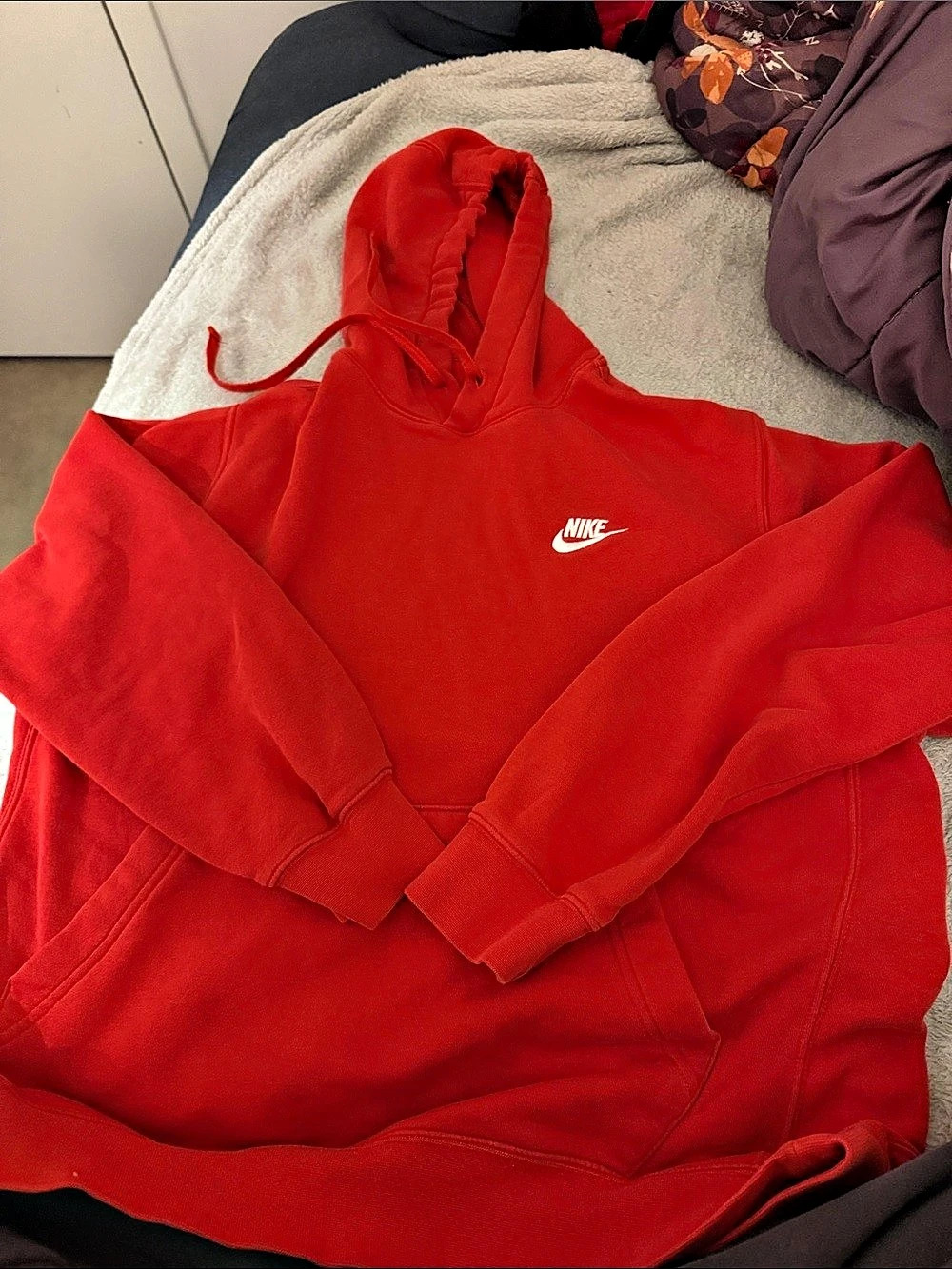 Nike Sportswear Club Fleece Pullover Hoodie Red Pullover Hoodie